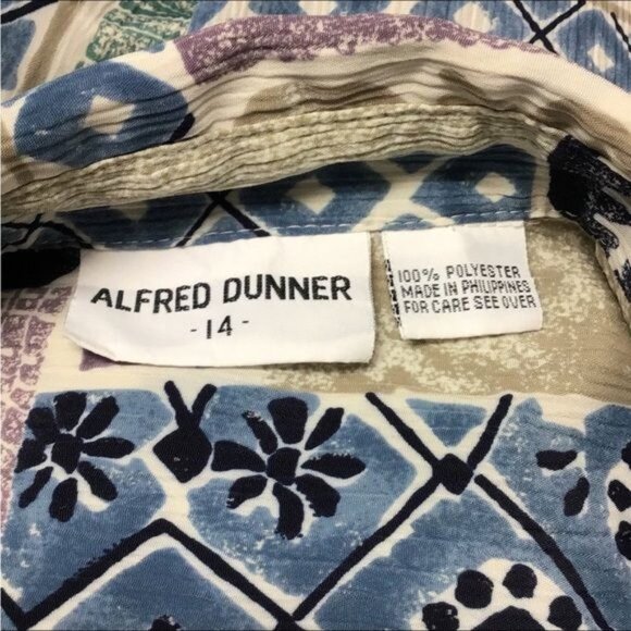 Alfred Dunner Women’s Long Sleeve Button Down Shirt, Multicolor, size 14 - Picture 7 of 8